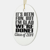 Het is Fun, Klasse van 2014 Afstuderen Seniors Keramisch Ornament (Links)