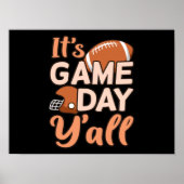 Het is Game Day Y'all Football Player Coach Poster (Voorkant)