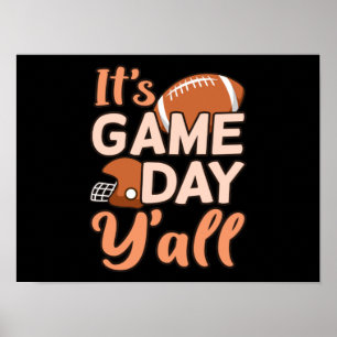 Het is Game Day Y'all Football Player Coach Poster