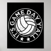Het is Game Day Y'all Funny Volleyball Player Vbal Poster (Voorkant)
