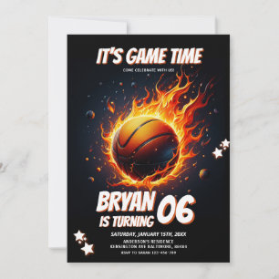 Het is Game Time Boys Basketbal Sport Verjaardag Kaart