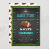 Het is GAME TIME Football Verjaardagsfeest Kaart (Voorkant / Achterkant)