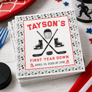 Het is Game Time Hockey 1e Verjaardagsfeestje Servet