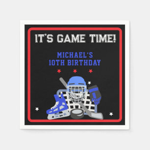 HET IS GAME TIME HOCKEY VERJAARDAG SERVET
