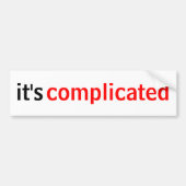 Het is gecompliceerd bumpersticker (Voorkant)