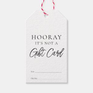 Het is geen cadeau Kaart Funny Christmas Cadeaulabel