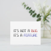Het is geen Coding Bug Het is een Programmeringsfu Briefkaart (Staand voorkant)