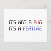Het is geen Coding Bug Het is een Programmeringsfu Briefkaart (Voorkant)
