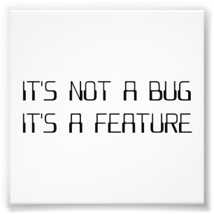 Het is geen Coding Bug Het is een Programmeringsfu Foto Afdruk