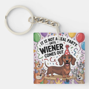 Het Is Geen Echt Feest Totdat De Wiener Tevoorschi Sleutelhanger