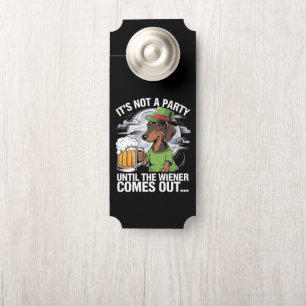 Het is geen feest tot Dachshund Iers Bier Wiener