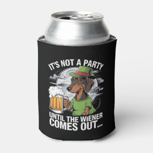 Het Is Geen Feest Tot Dachshund Iers Bier Wiener Blikjeskoeler
