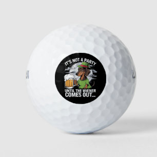 Het Is Geen Feest Tot Dachshund Iers Bier Wiener Golfballen