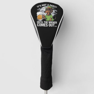 Het is geen feest tot Dachshund Irish Beer Wiener Golfheadcover