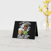 Het is geen feest tot Dachshund Irish Beer Wiener Kaart (Gele Bloem)