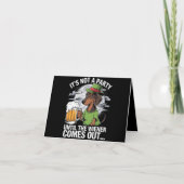 Het is geen feest tot Dachshund Irish Beer Wiener Kaart (Voorkant)