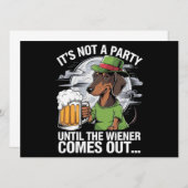 Het is geen feest tot Dachshund Irish Beer Wiener Kaart (Voorkant / Achterkant)