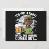 Het is geen feest tot Dachshund Irish Beer Wiener Kaart (Voorkant)