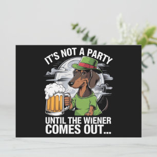 Het is geen feest tot Dachshund Irish Beer Wiener Kaart