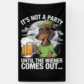 Het is geen feest tot Dachshund Irish Beer Wiener Spandoek (Verticaal)