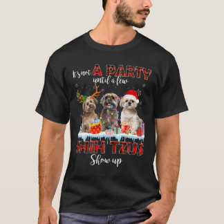 Het is geen feest tot een paar shih tzus santa Sho T-shirt