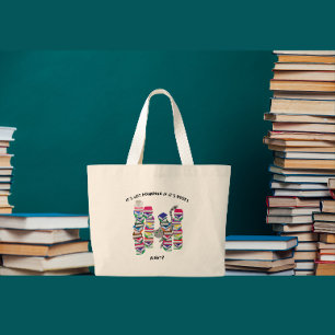 Het is geen hamsteren als het boeken zijn toch grote tote bag