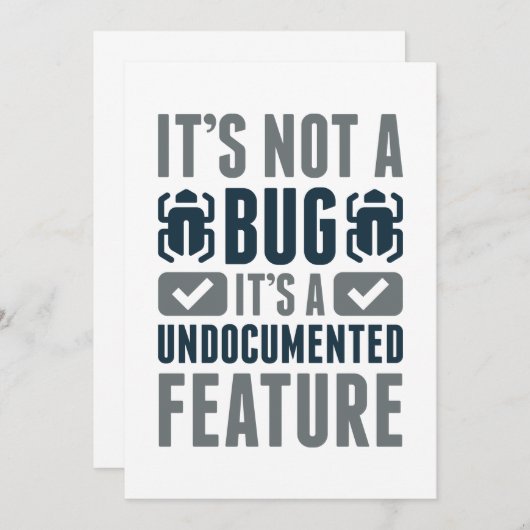 Het is geen insect. bedankkaart (Voorkant / Achterkant)