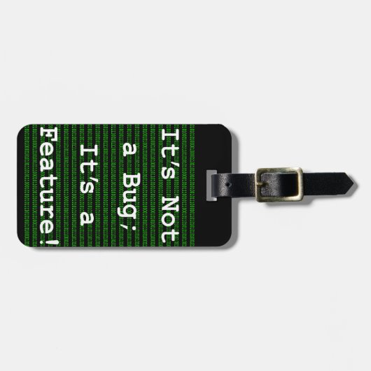 Het is geen insect, het is een eigenschap! bagagelabel (Voorkant horizontaal)