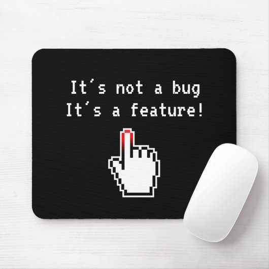 Het is geen insect, het is een grappige programmer muismat (Met muis)
