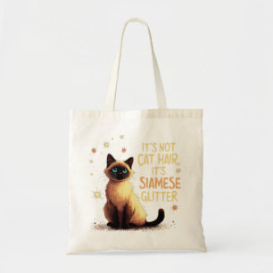 Het is geen kattenhaar, het is Siamese glitter Tote Bag