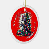 Het is geen Kerstmis | dubbelzijdig Keramisch Ornament (Rechts)