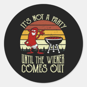 Het is geen Partij tot de Wiener uit heet komt doe Ronde Sticker