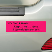 Het is geen ras..... de..... ruimte, 3... bumpersticker (Op auto)