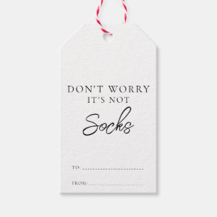 Het is geen Sokken cadeau Kaart Funny Christmas Cadeaulabel