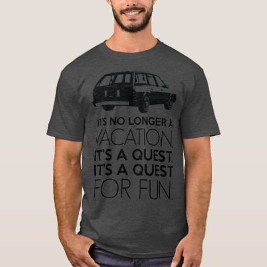 Het is geen vakantie meer, het is een zoektocht He T-shirt (Voorkant)