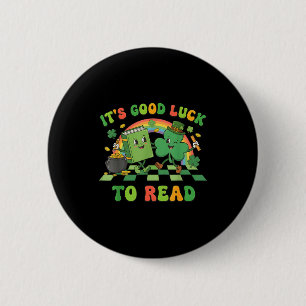 Het is geluk om een St. Patrick's Day-boek gelukki Ronde Button 5,7 Cm