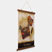 Het is geschreven in het  hangend wandkleed (Gebogen)