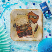 Het is geschreven in het  papieren bordje (Feest)