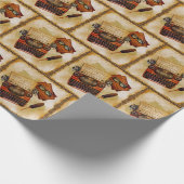 Het is geschreven in patroon cadeaupapier (Hoek)
