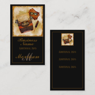 Het is geschreven in Vintage 2 Visitekaartje