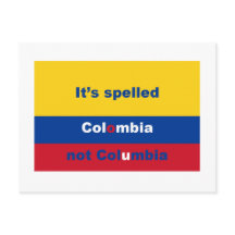 Het is gespeld als Colombia, niet als Columbia