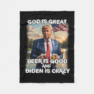 Het is geweldig bier is goed en Biden is gek grapp Fleece Deken