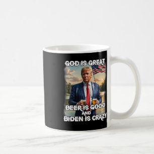 Het is geweldig bier is goed en Biden is gek grapp Koffiemok