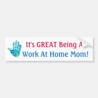 Het is geweldig om thuis te werken. bumpersticker
