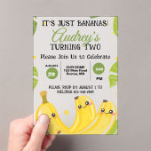 Het is gewoon bananen Geel Verjaardagsfeestje voor Acryl Uitnodigingen (Insitu (Draagbaar))