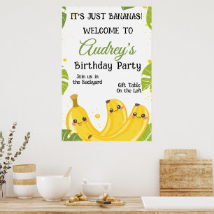 Het Is Gewoon Bananen Verjaardagsfeestje Elke Leef Poster