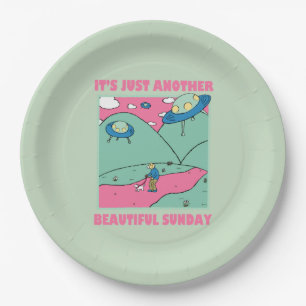 Het is gewoon een andere mooie zondag papieren bordje