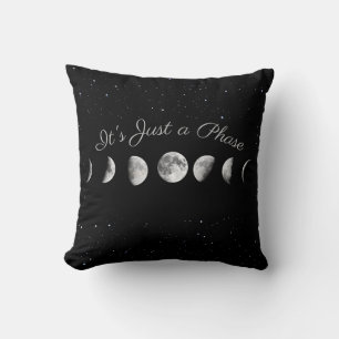 "Het is gewoon een Fase" Moon Phase Pillow Kussen