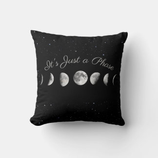 "Het is gewoon een Fase" Moon Phase Pillow Kussen