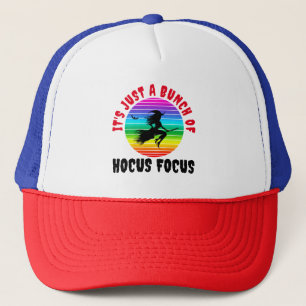 Het is gewoon een hoop Hocus Pocus Kleurrijke Heks Trucker Pet